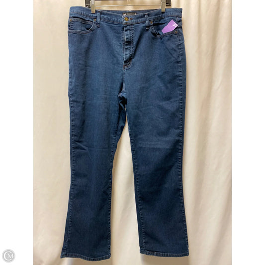 Jeans Straight By Lee In Blue Denim, Size: 18