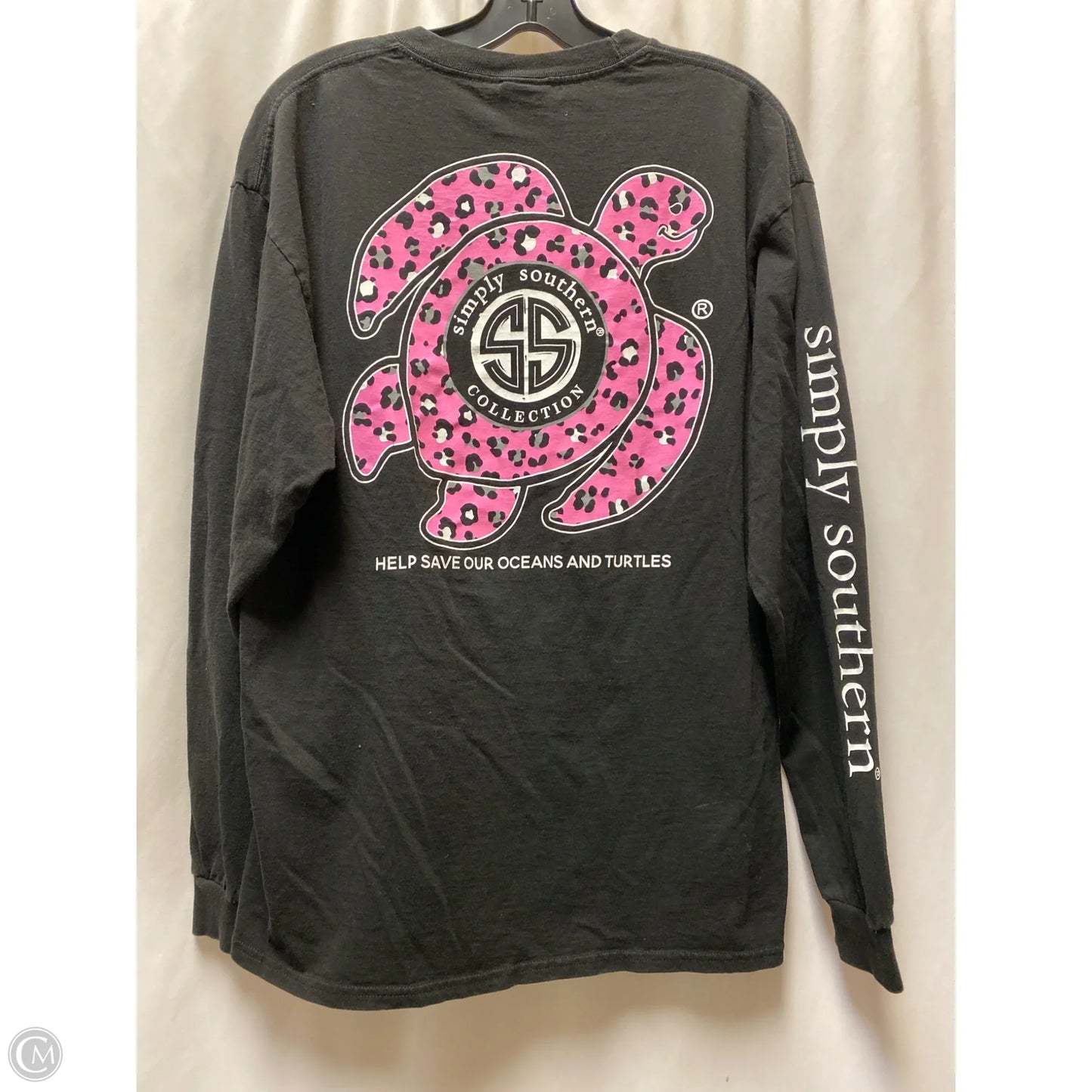 Top Long Sleeve By Simply Southern In Black, Size: L