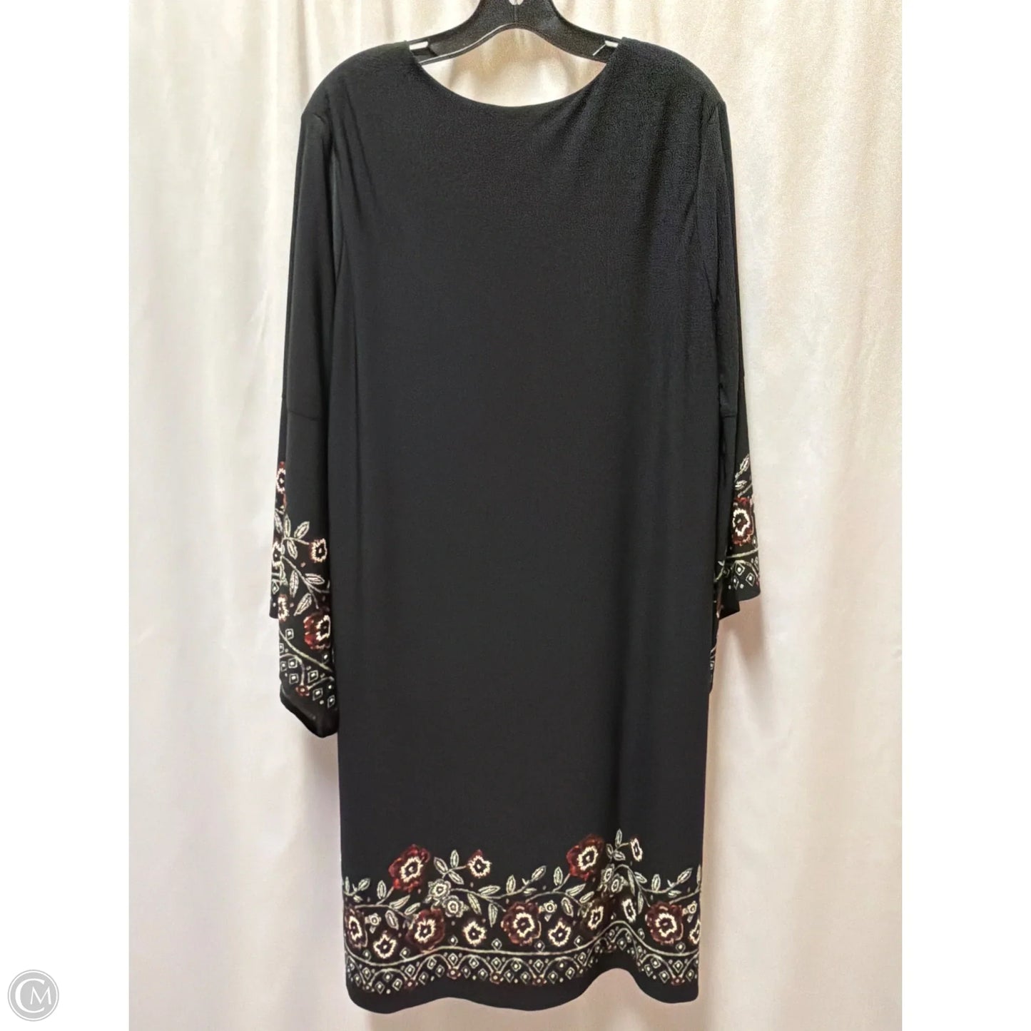 Dress Casual Midi By Cato In Black, Size: 1x