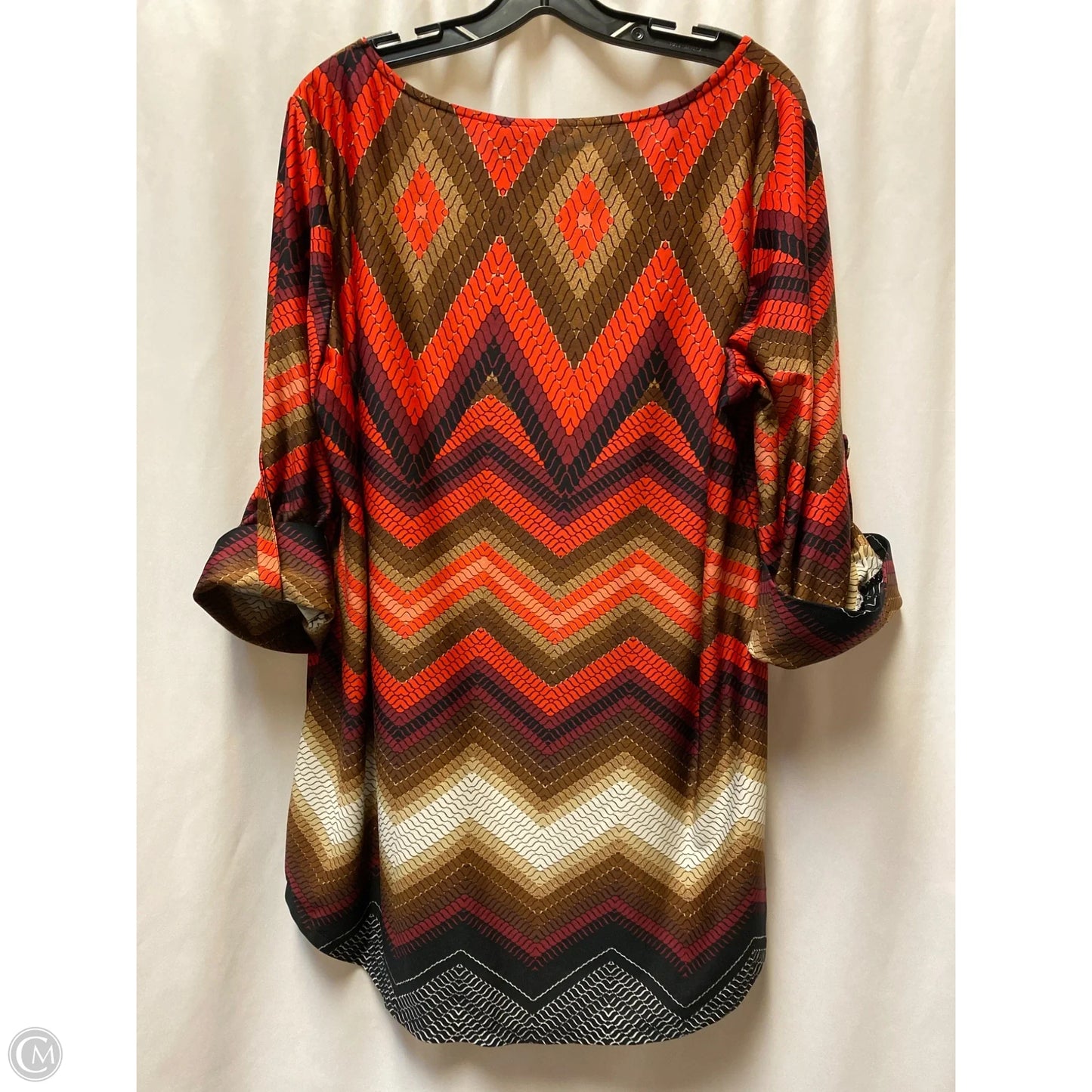 Top 3/4 Sleeve By New Directions In Brown, Size: 3x