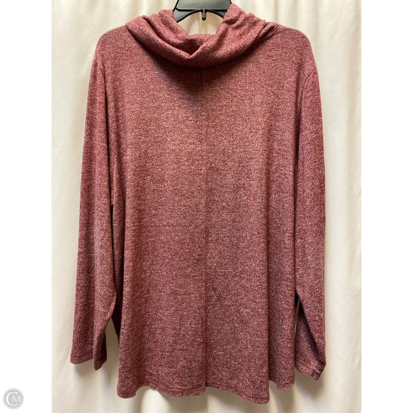 Top Long Sleeve By Max Studio In Maroon, Size: 3x