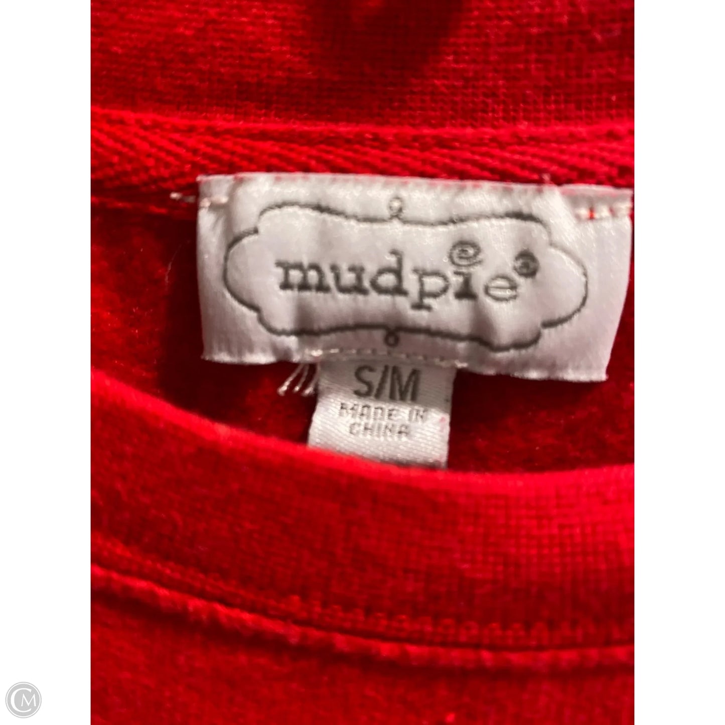 Sweatshirt Crewneck By Mudpie In Red, Size: S