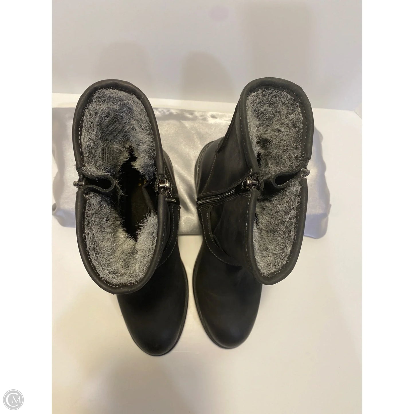 Boots Mid-calf Flats By Clarks In Black, Size: 9.5