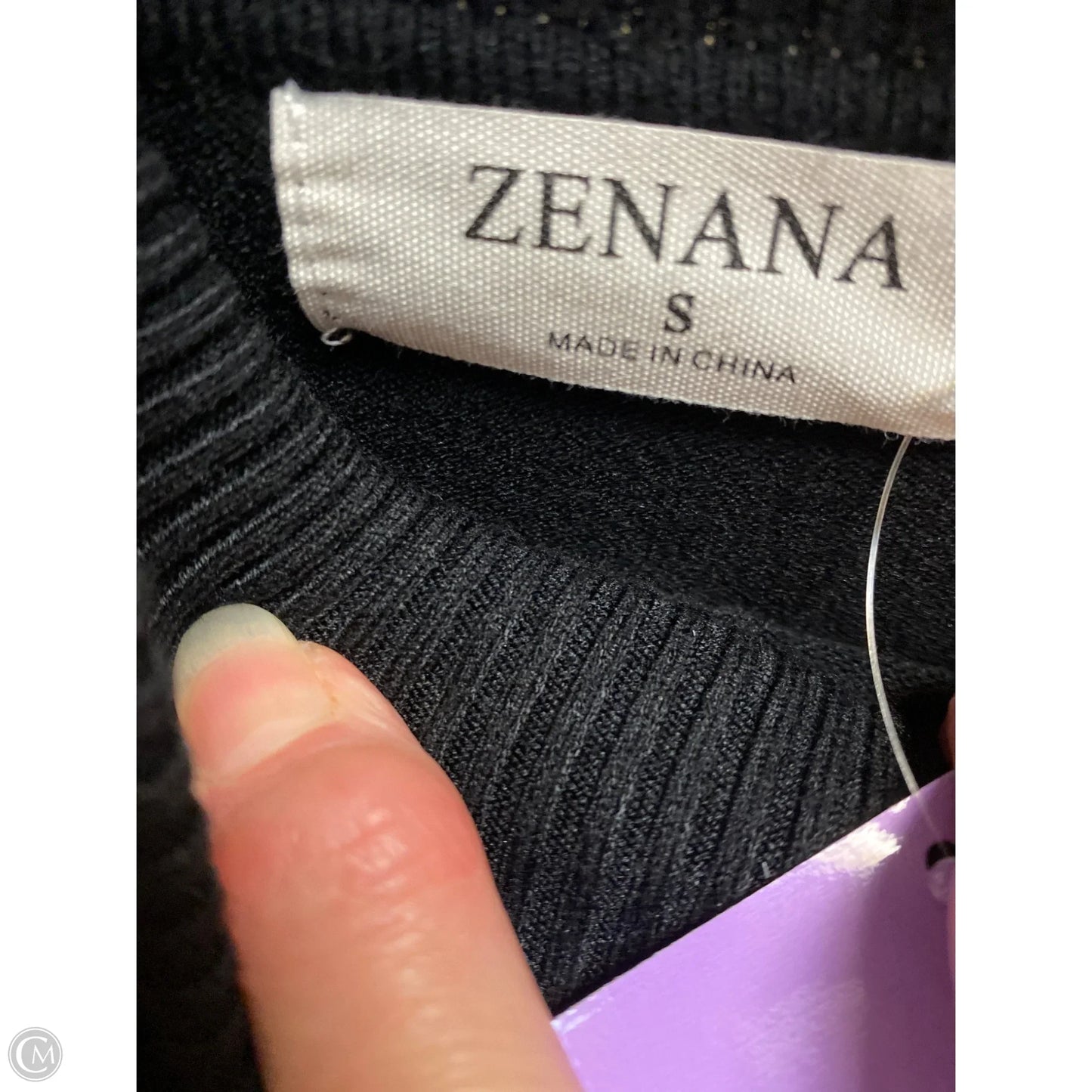 Sweater By Zenana Outfitters In Black, Size: S