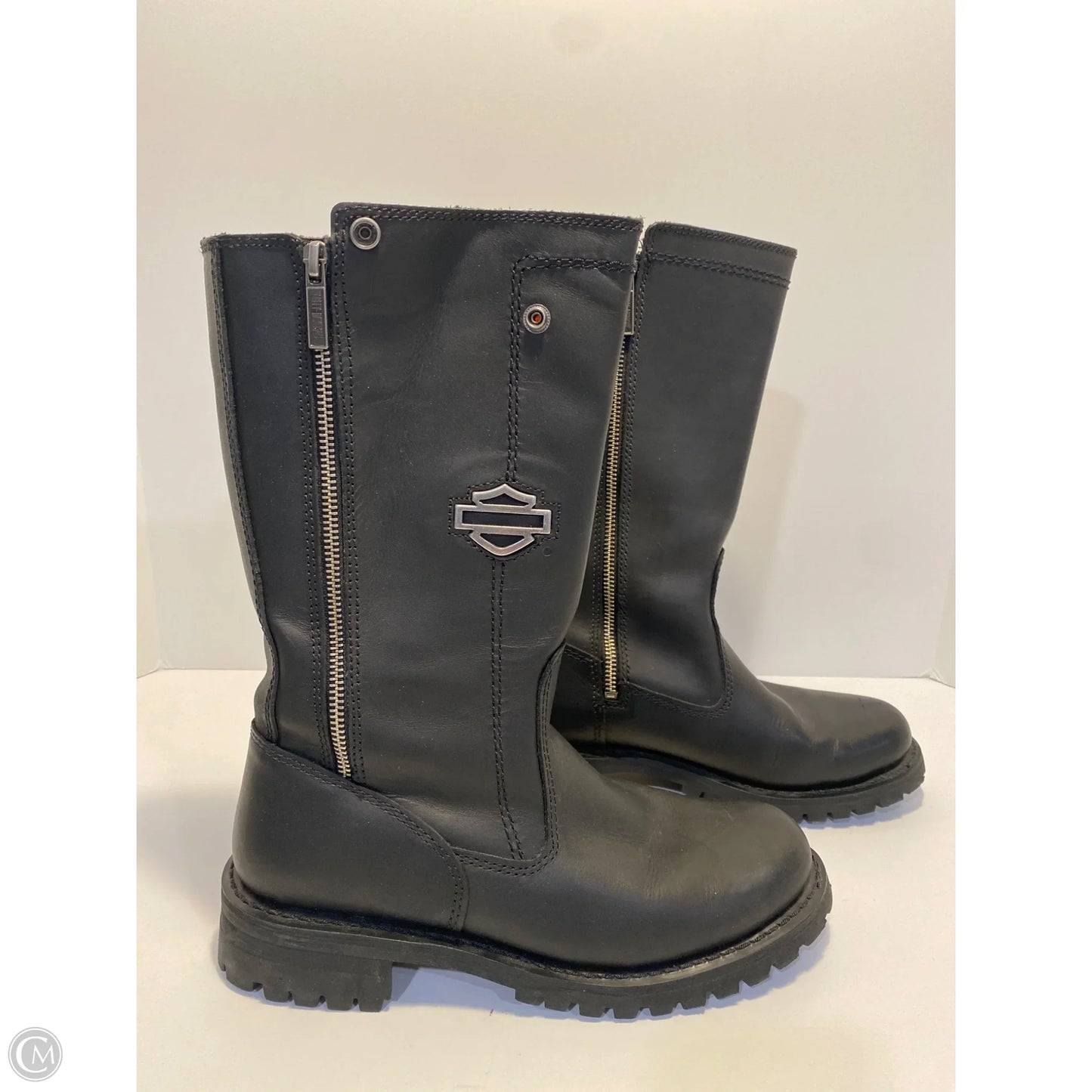 Boots Mid-calf Flats By Harley Davidson In Black, Size: 9.5