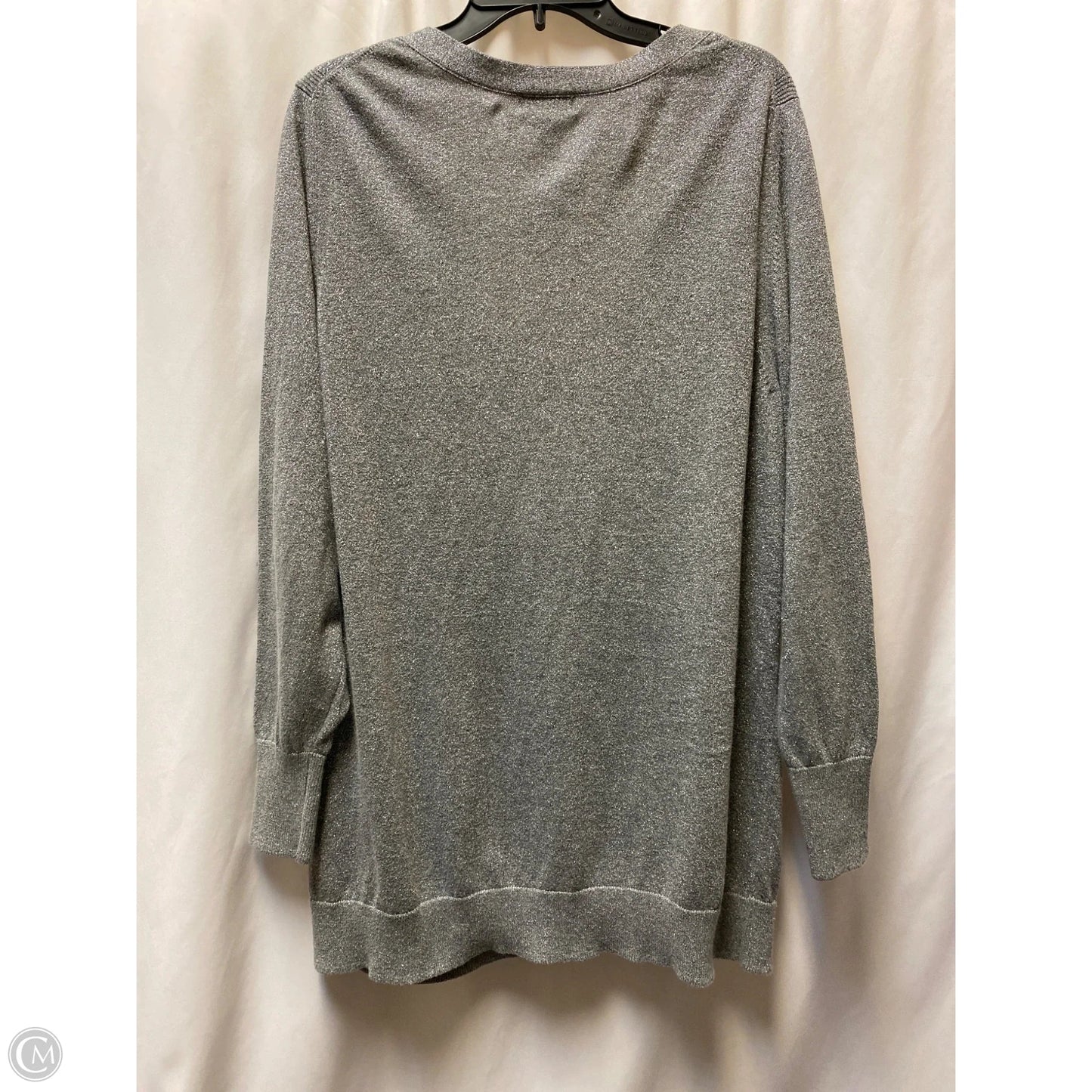 Cardigan By Ana In Silver, Size: 2x