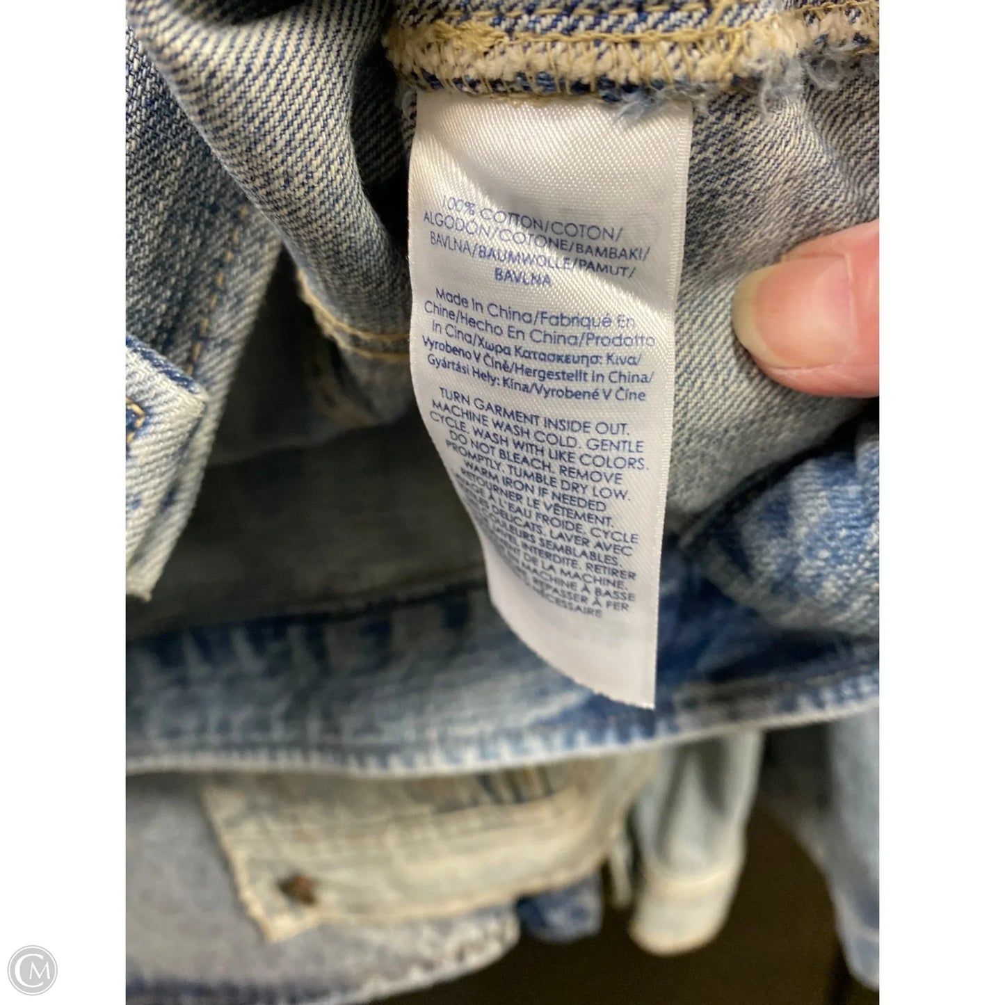 Jacket Denim By Chaps In Blue Denim, Size: Xl