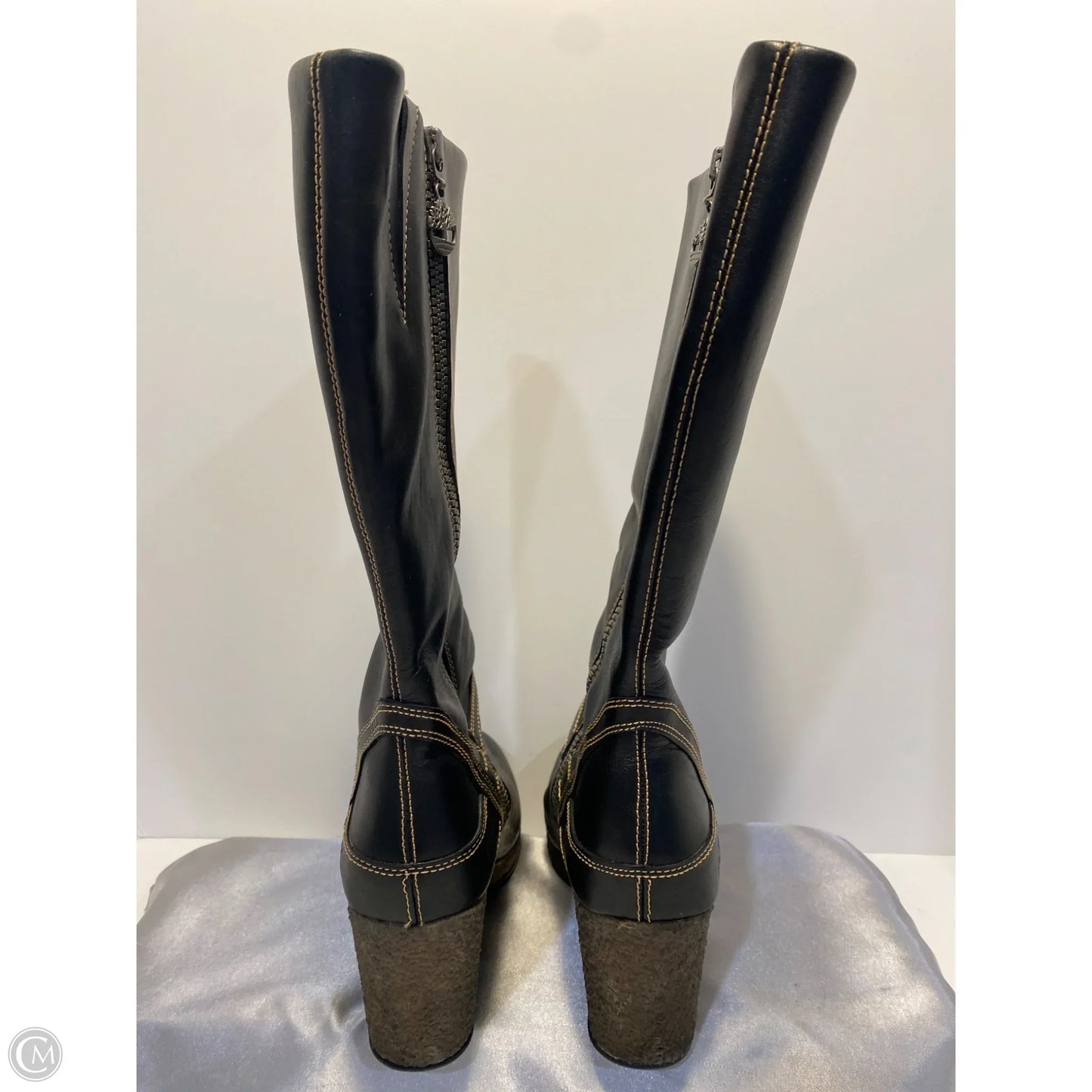 Boots Mid-calf Flats By Timberland In Black, Size: 9