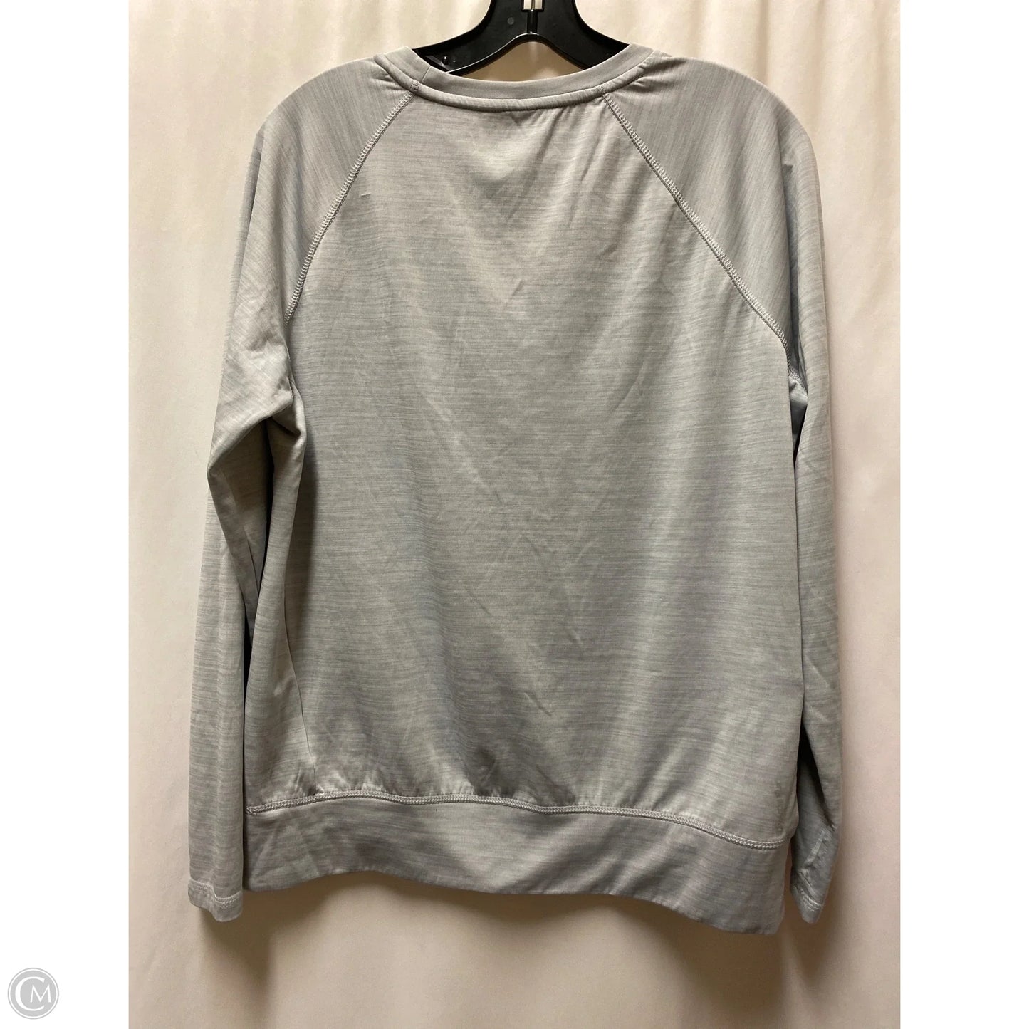 Athletic Top Long Sleeve Collar By Clothes Mentor In Grey, Size: L