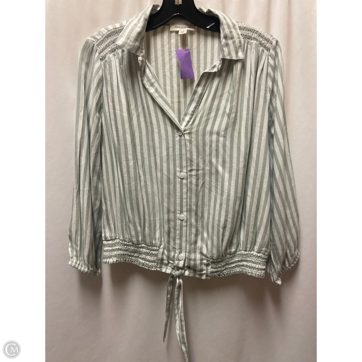 Top Long Sleeve By Beachlunchlounge In Green, Size: Xs