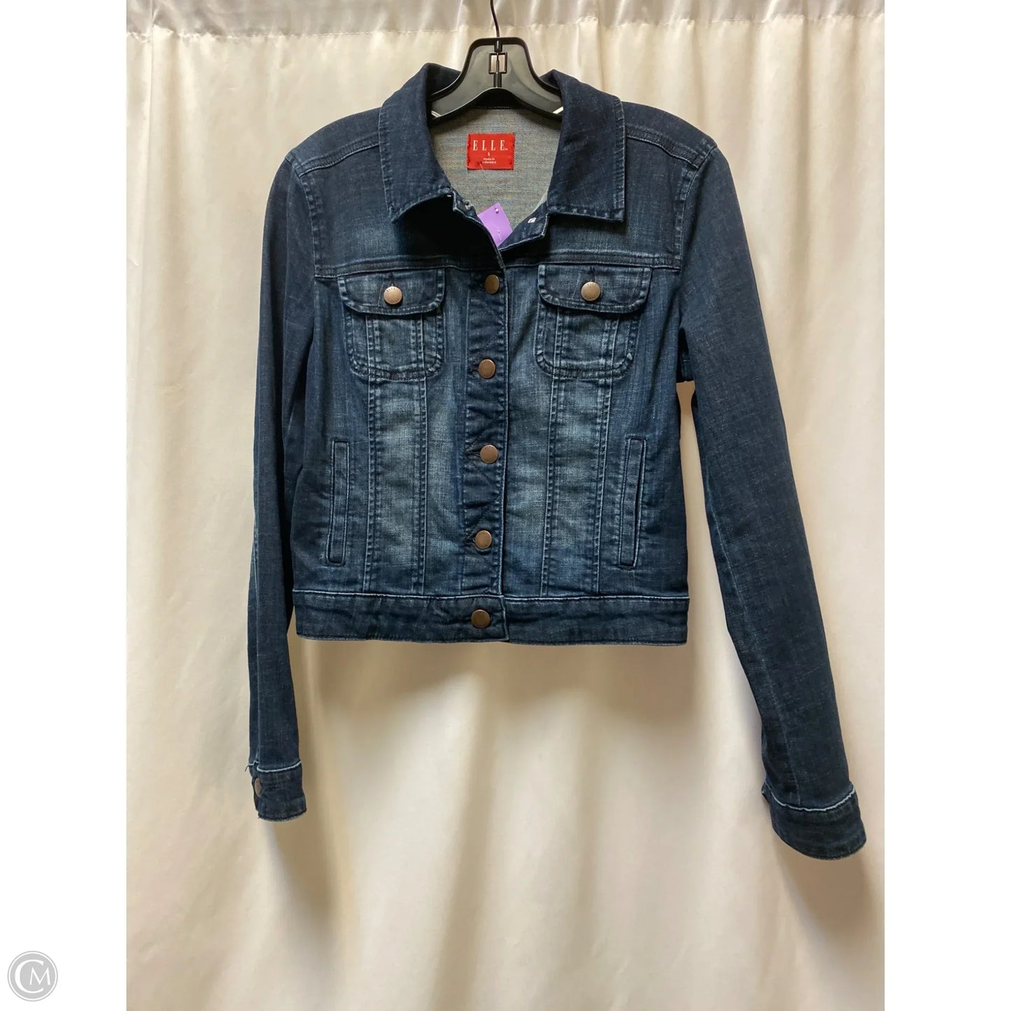 Jacket Denim By Elle In Blue Denim, Size: S
