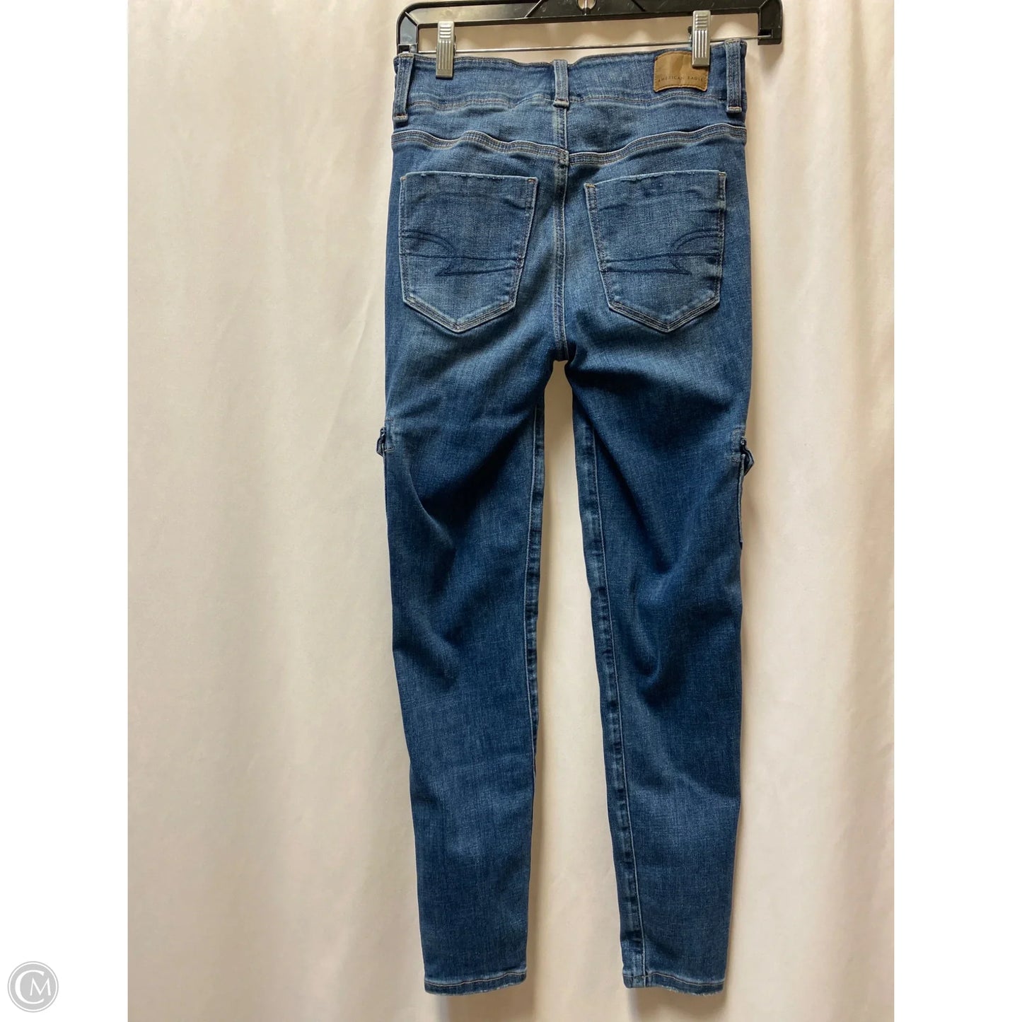 Jeans Skinny By American Eagle In Blue Denim, Size: 0