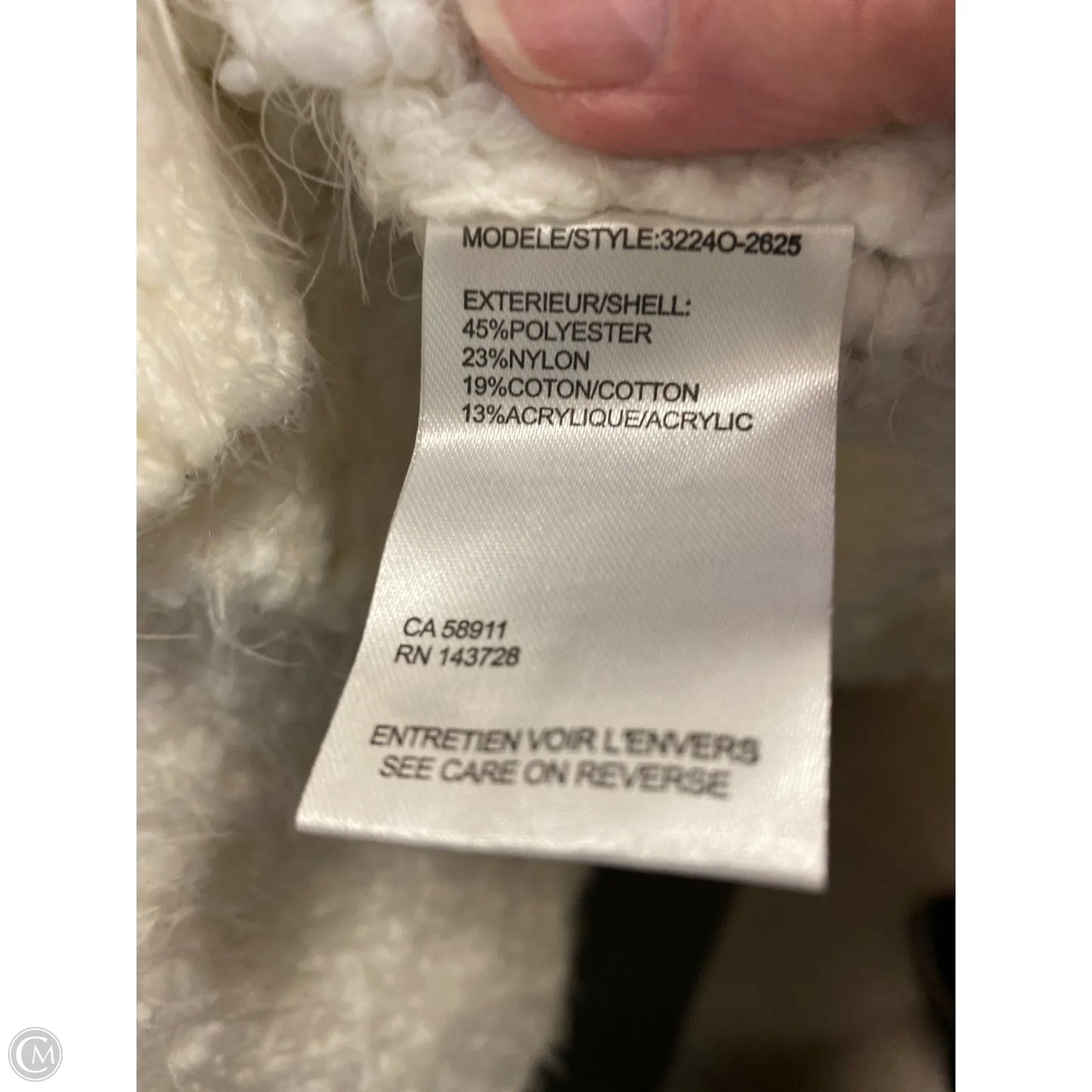 Sweater By Tribal In White, Size: L