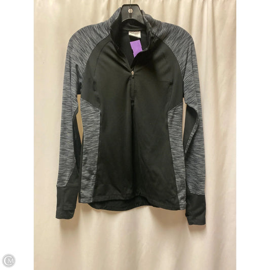 Athletic Top Long Sleeve Collar By Danskin In Black, Size: Xs