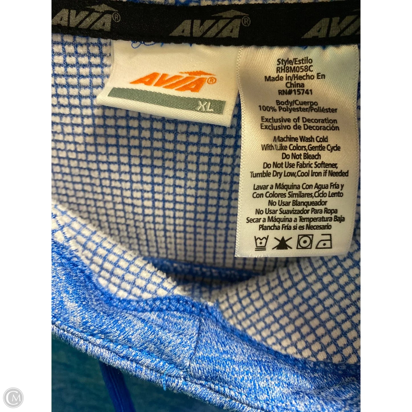 Athletic Top Long Sleeve Hoodie By Avia In Blue, Size: Xl