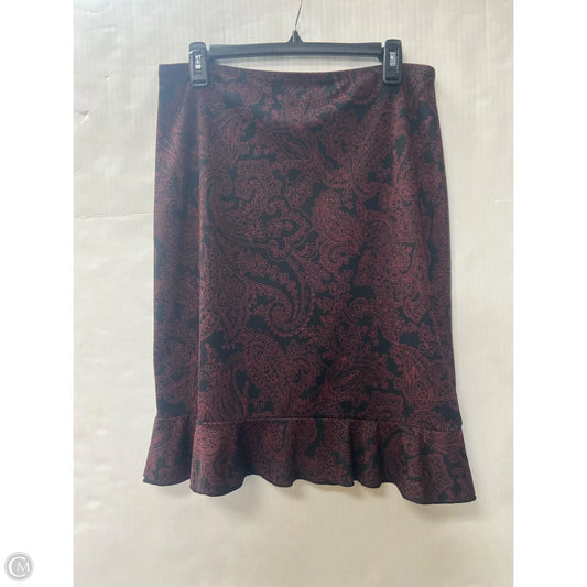 Skirt Midi By New York And Co In Maroon, Size: M