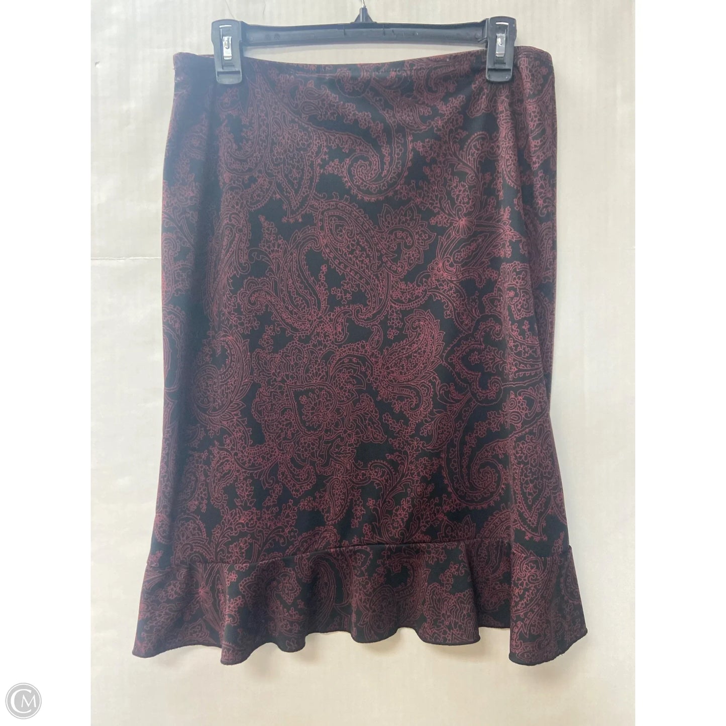Skirt Midi By New York And Co In Maroon, Size: M