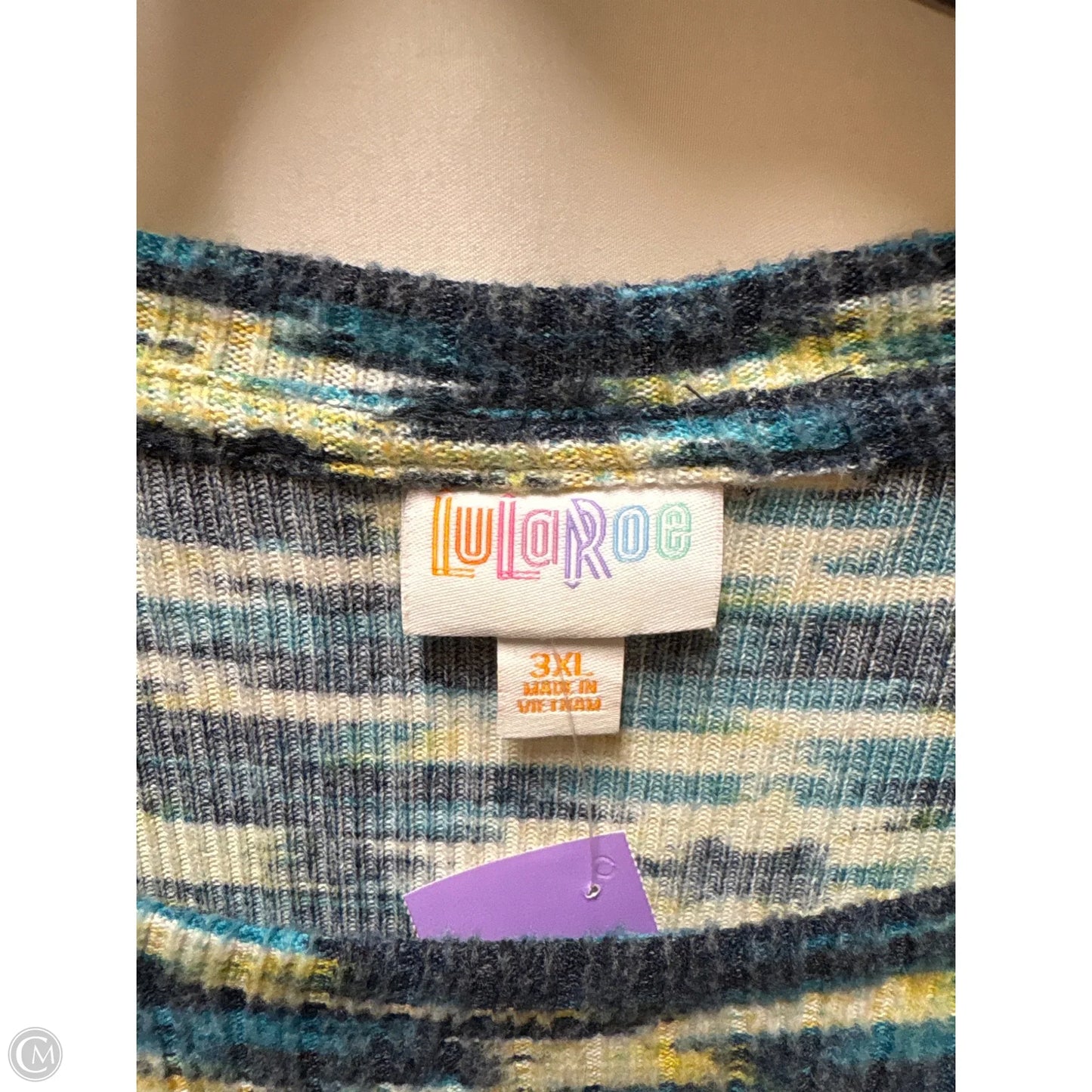 Top Long Sleeve By Lularoe In Blue, Size: 3x
