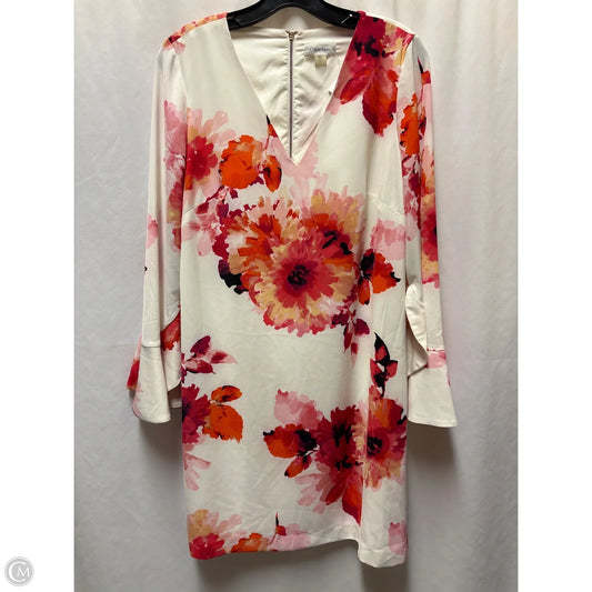 Dress Casual Midi By Calvin Klein In Red, Size: M