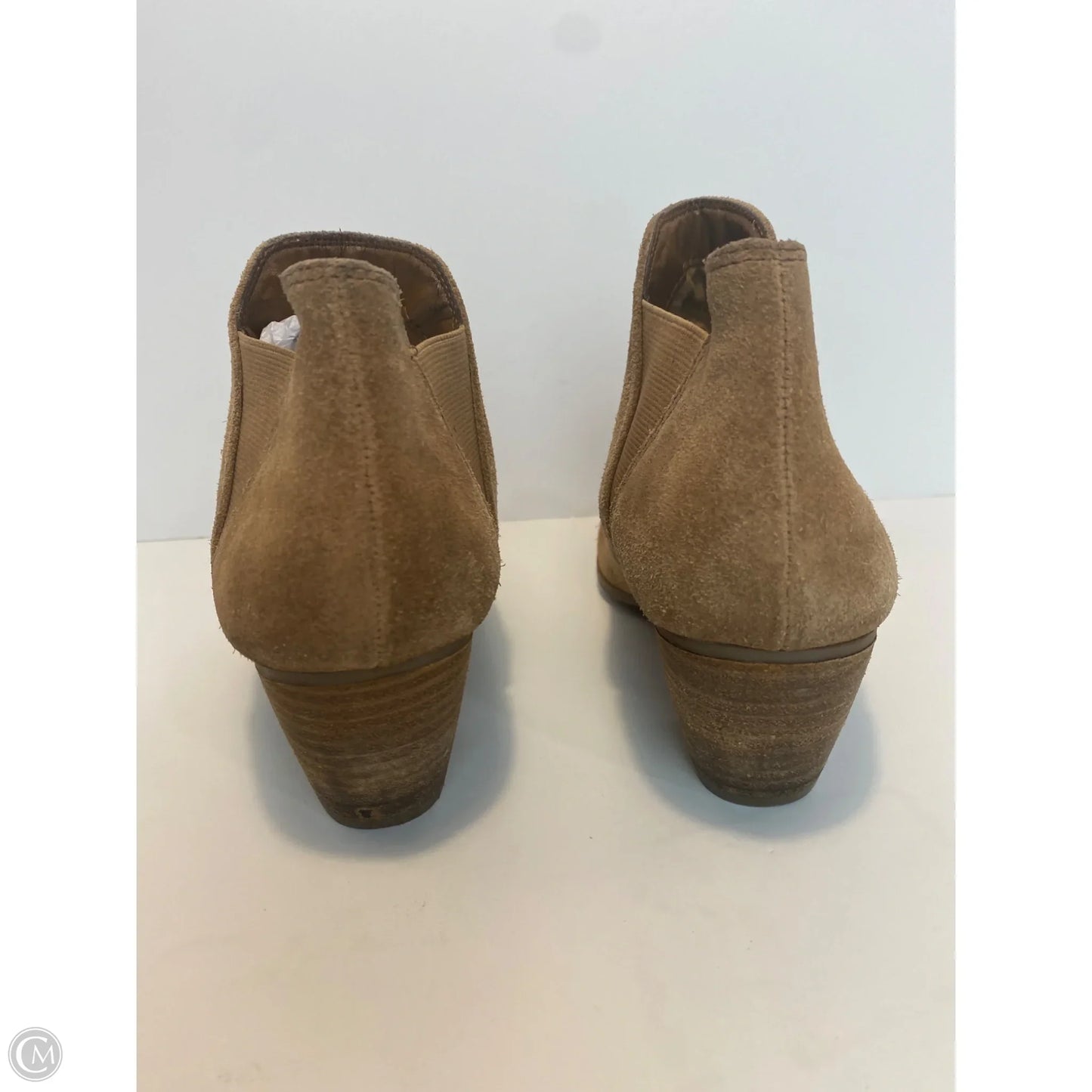 Boots Ankle Heels By Guess In Brown, Size: 7.5