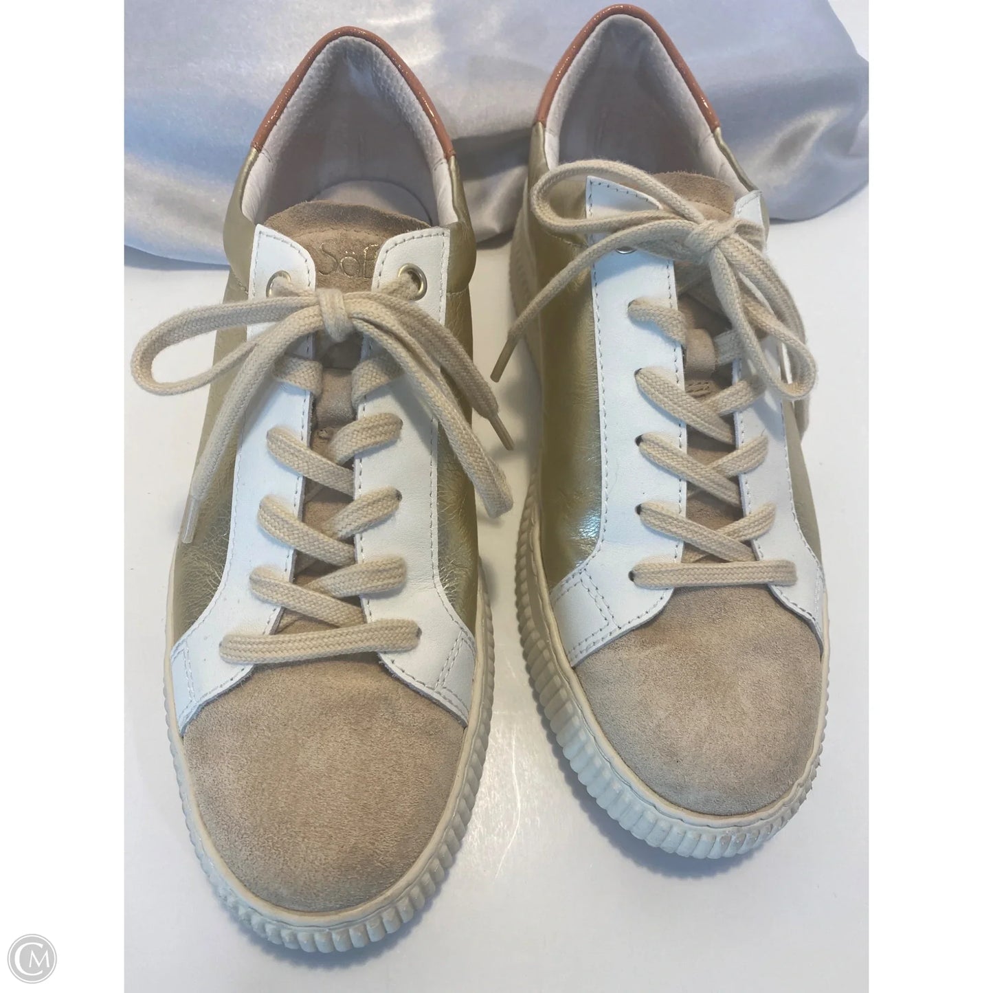 Shoes Sneakers By Sofft In Gold, Size: 10