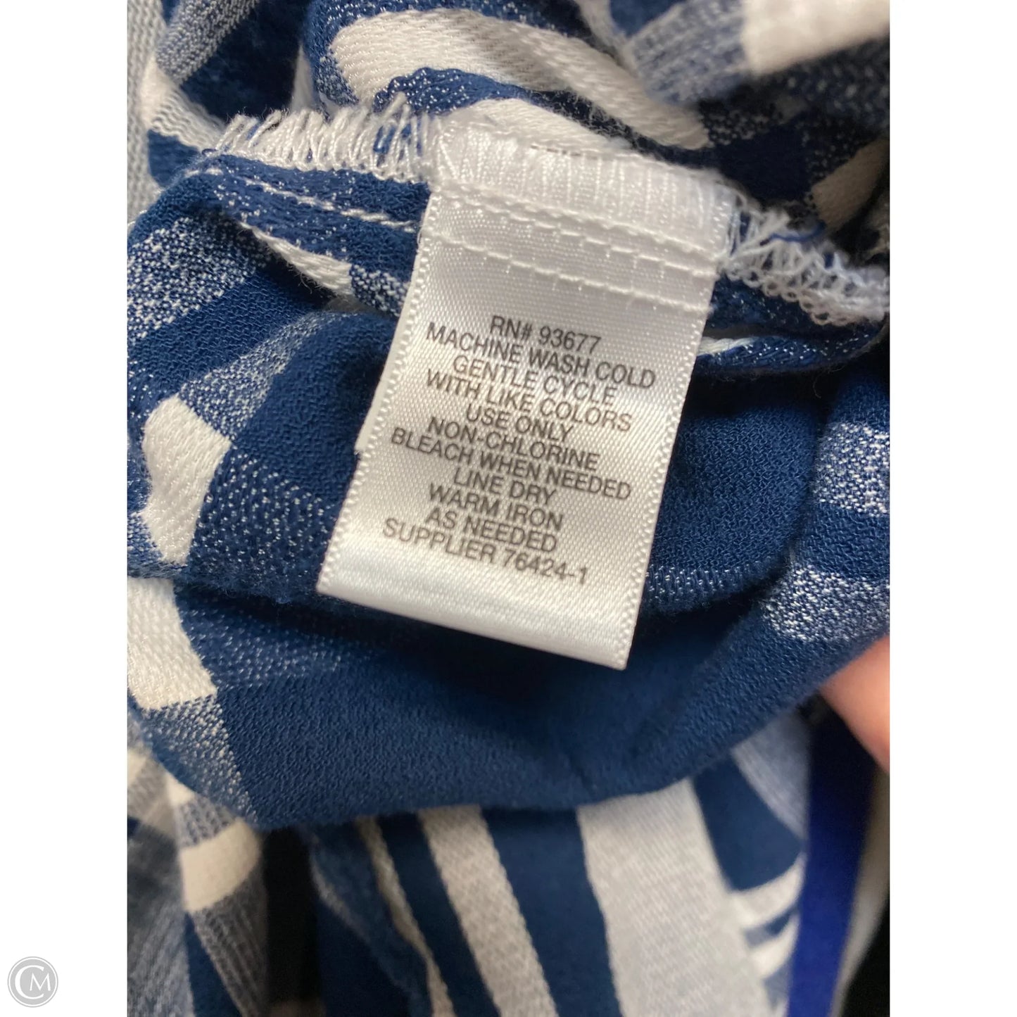 Top Long Sleeve By Liz Claiborne In Blue, Size: L