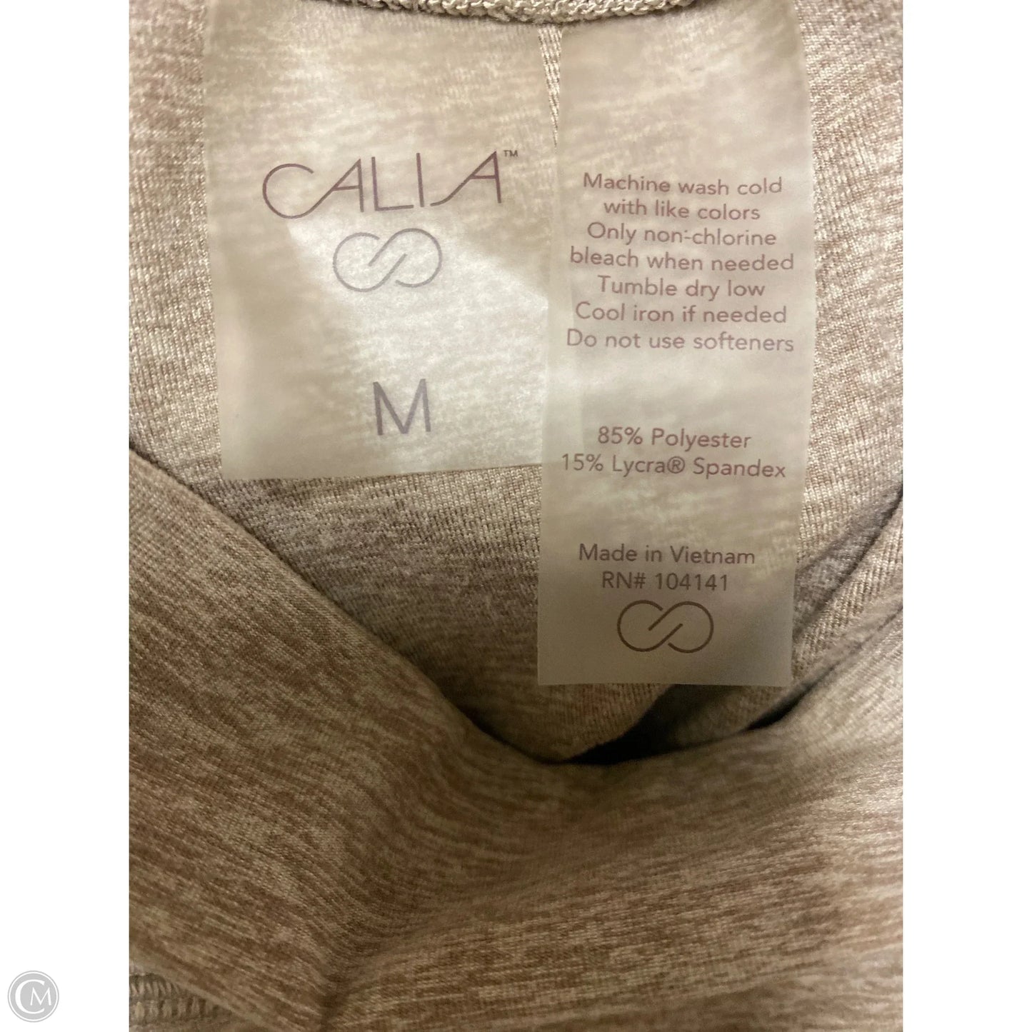 Athletic Leggings By Calia In Beige, Size: M