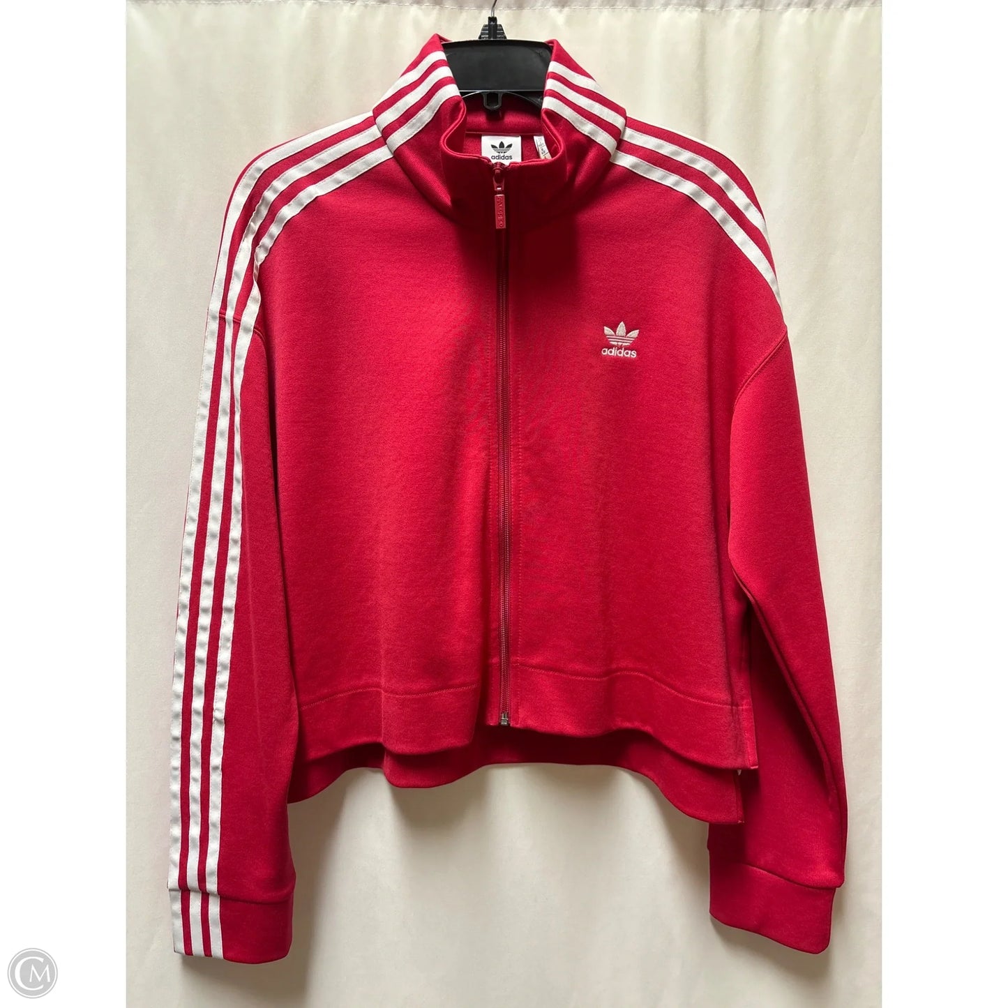 Athletic Jacket By Adidas In Pink, Size: M