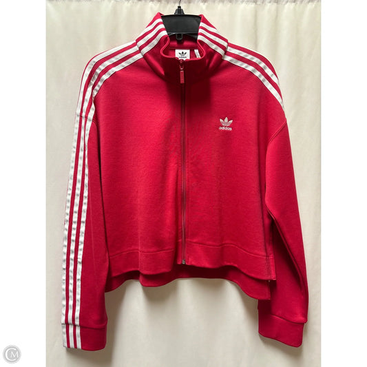 Athletic Jacket By Adidas In Pink, Size: M