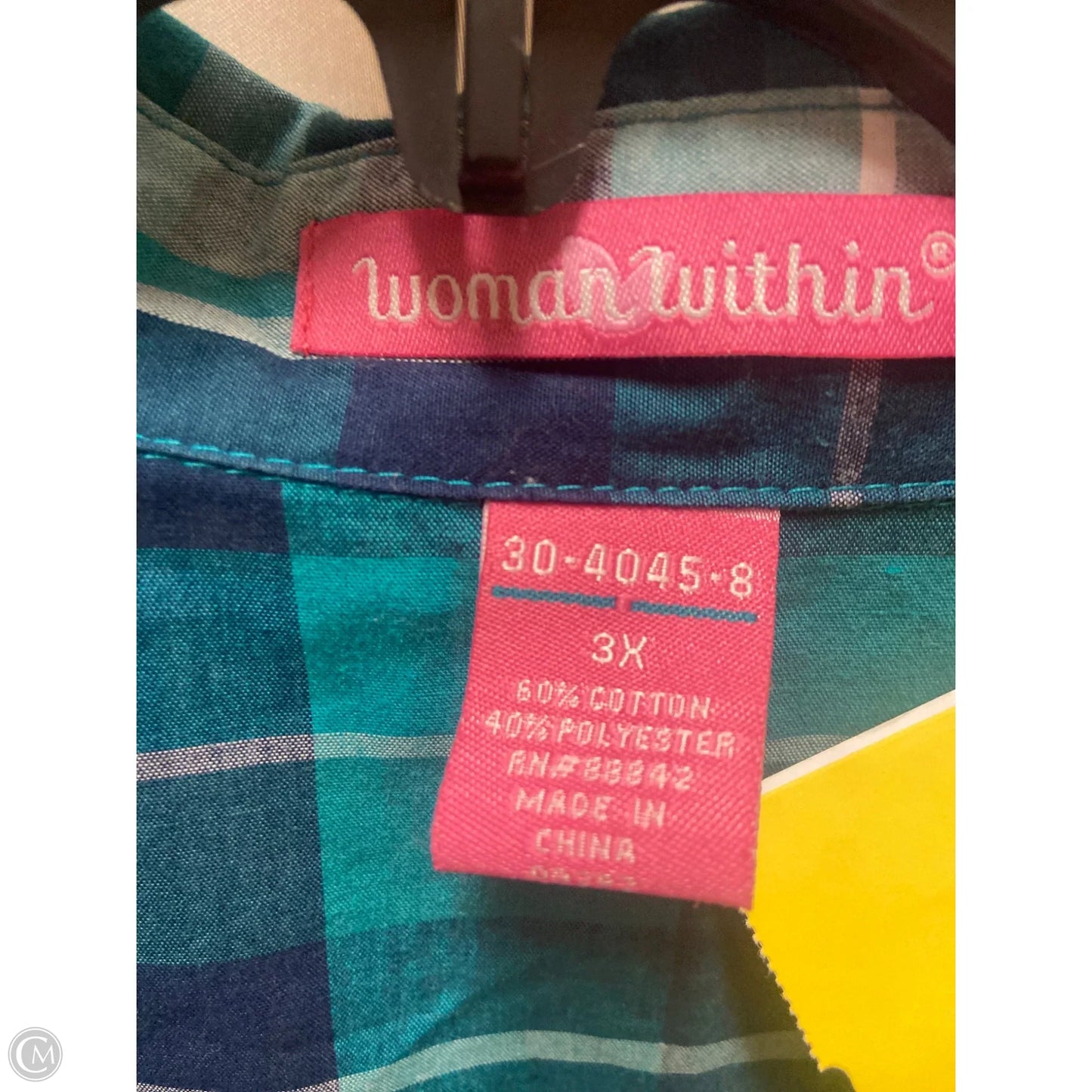 Top Long Sleeve By Woman Within In Green, Size: 3x