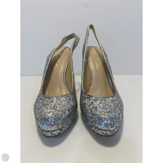 Shoes Heels Stiletto By Marc Fisher In Silver, Size: 9