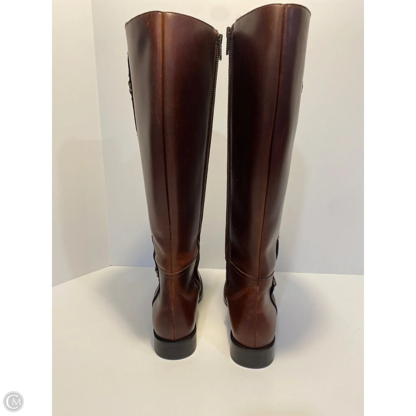 Boots Knee Flats By Cole-haan In Brown, Size: 8