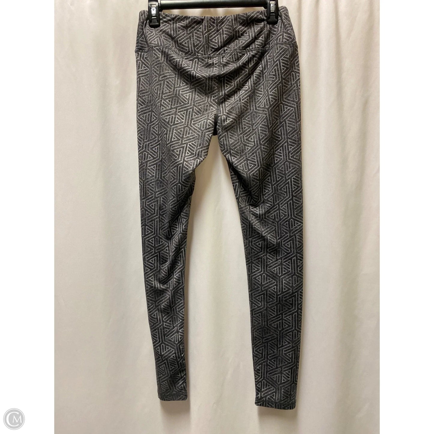 Athletic Leggings By Reebok In Grey, Size: M