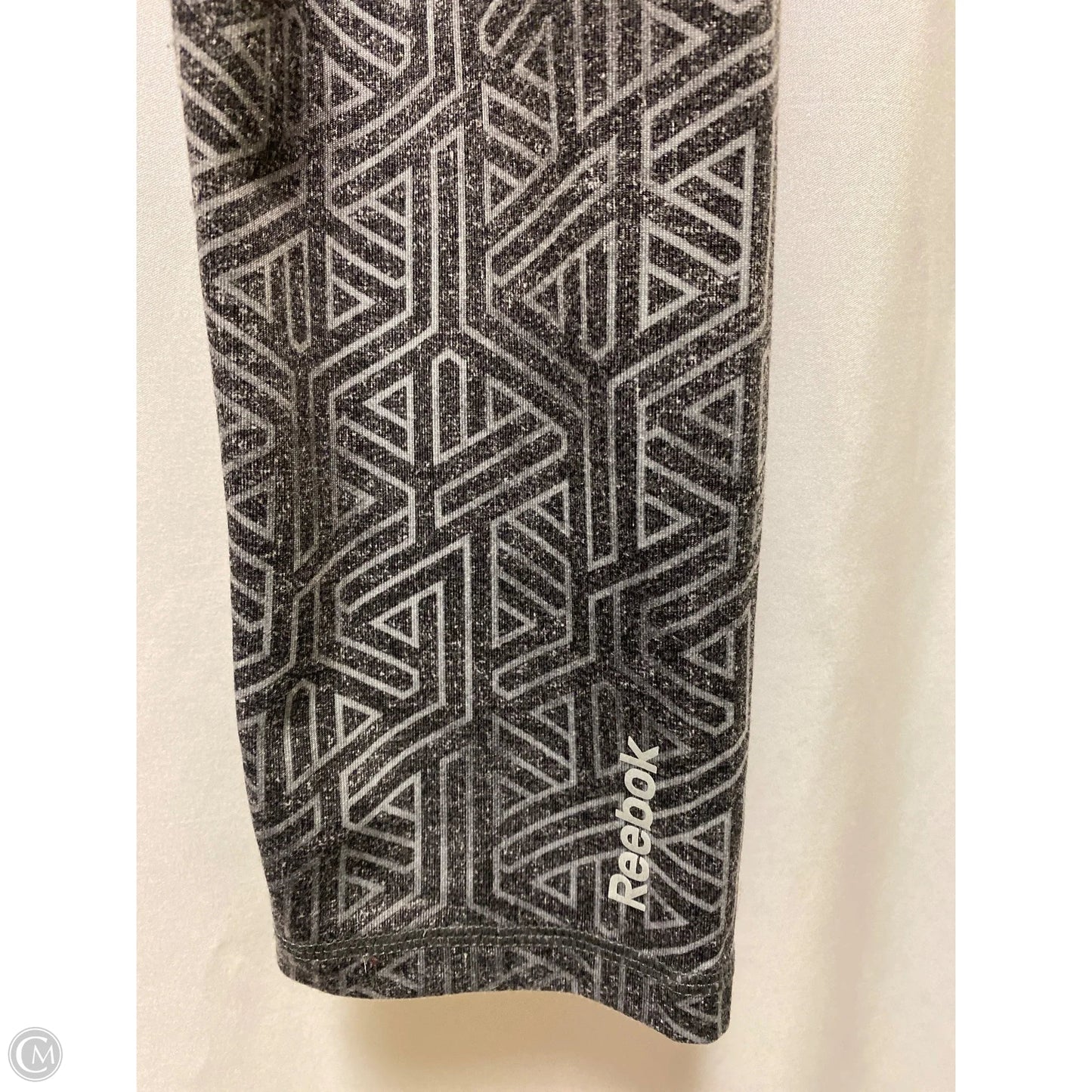 Athletic Leggings By Reebok In Grey, Size: M