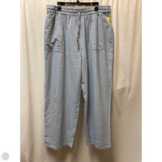 Pants Lounge By Club Z In Blue & White, Size: 2x