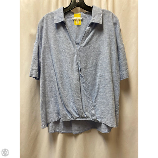 Top Short Sleeve By Cable And Gauge In Blue, Size: Xl