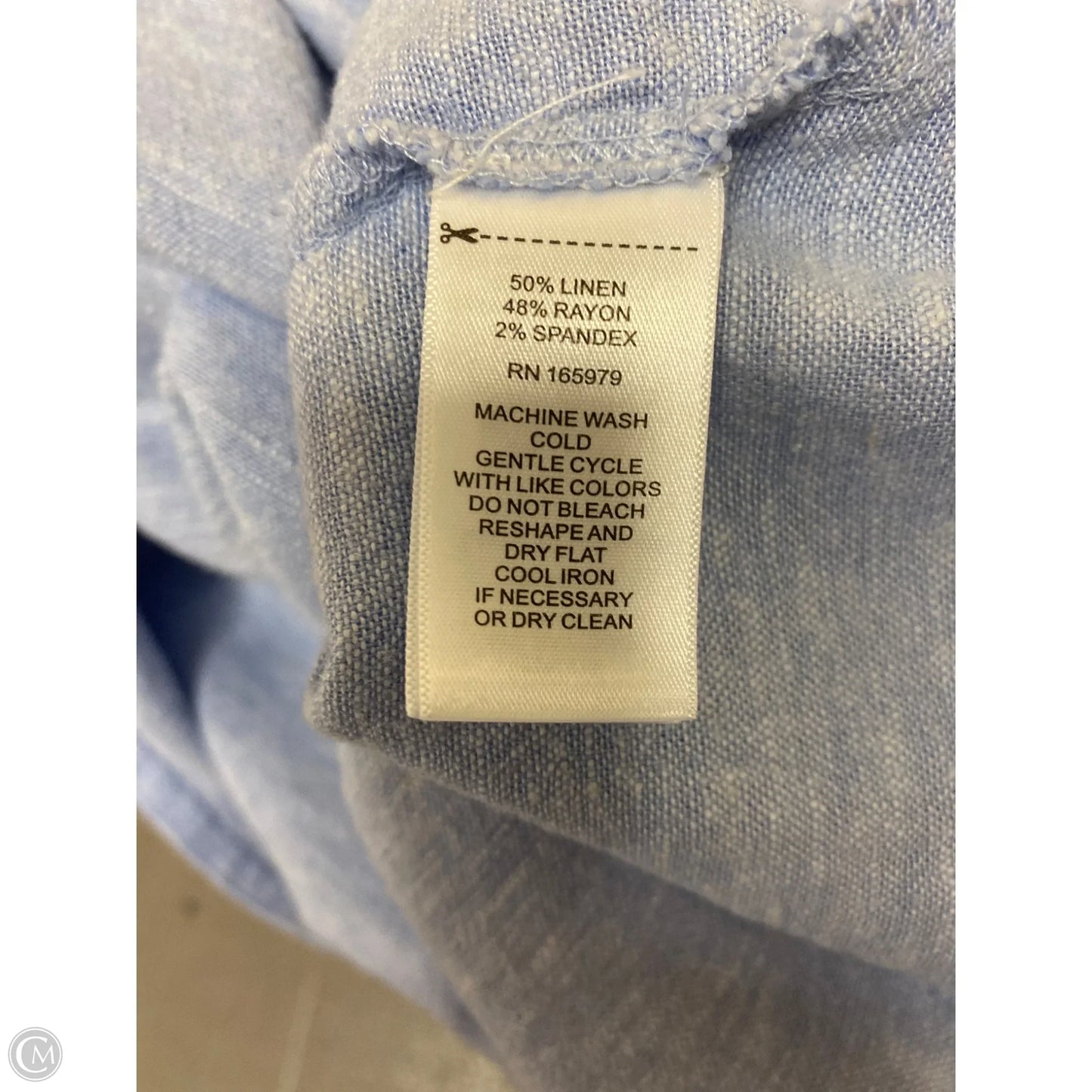 Top Short Sleeve By Cable And Gauge In Blue, Size: Xl