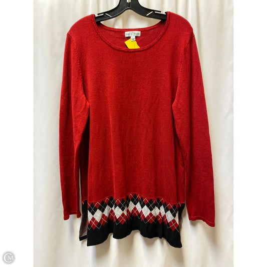 Sweater By Rebecca Malone In Red, Size: L