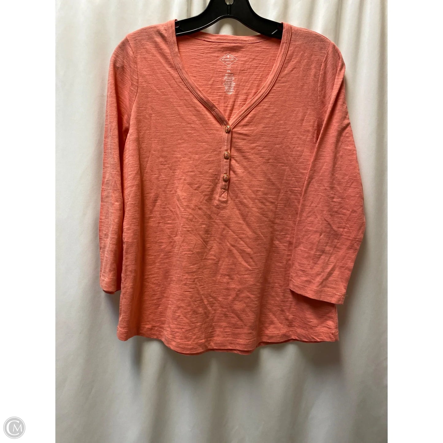 Top Long Sleeve By St Johns Bay In Peach, Size: Sp
