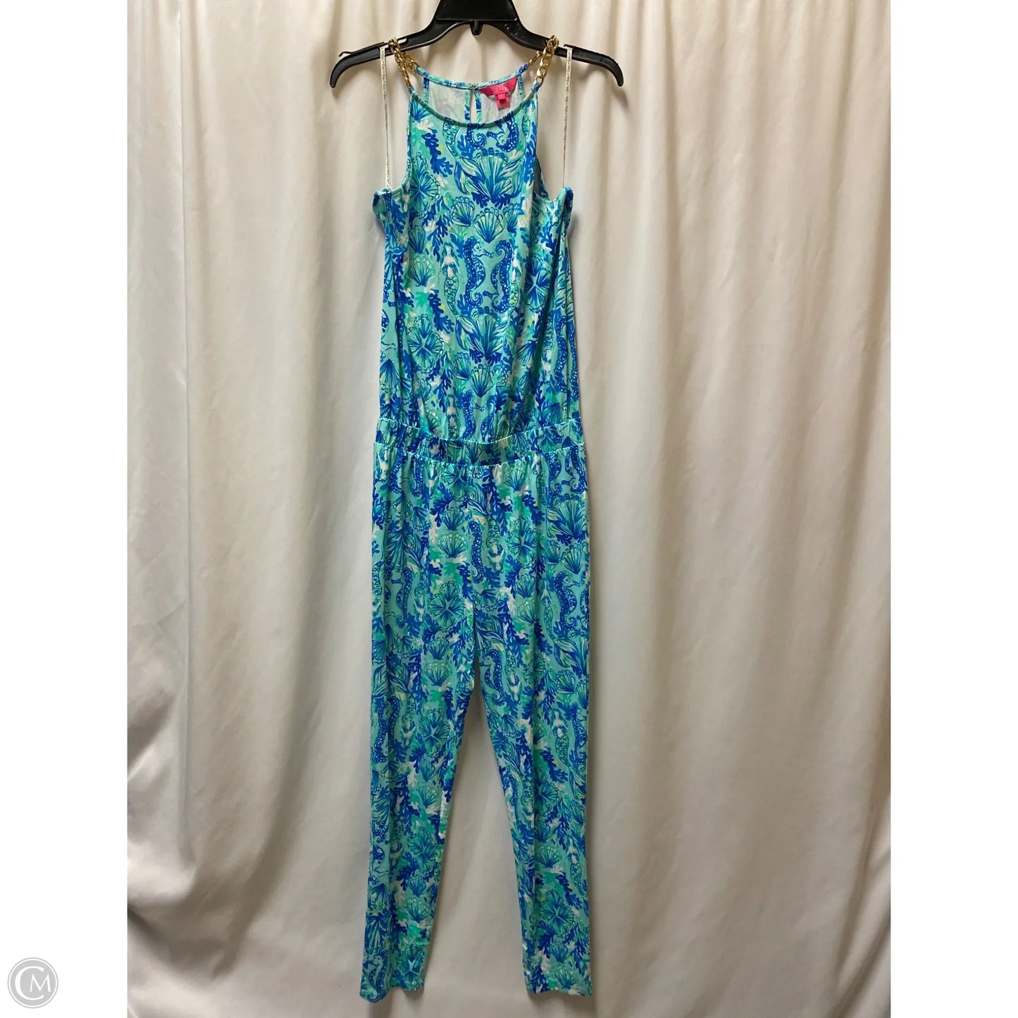 Jumpsuit Designer By Lilly Pulitzer In Blue & Green, Size: S
