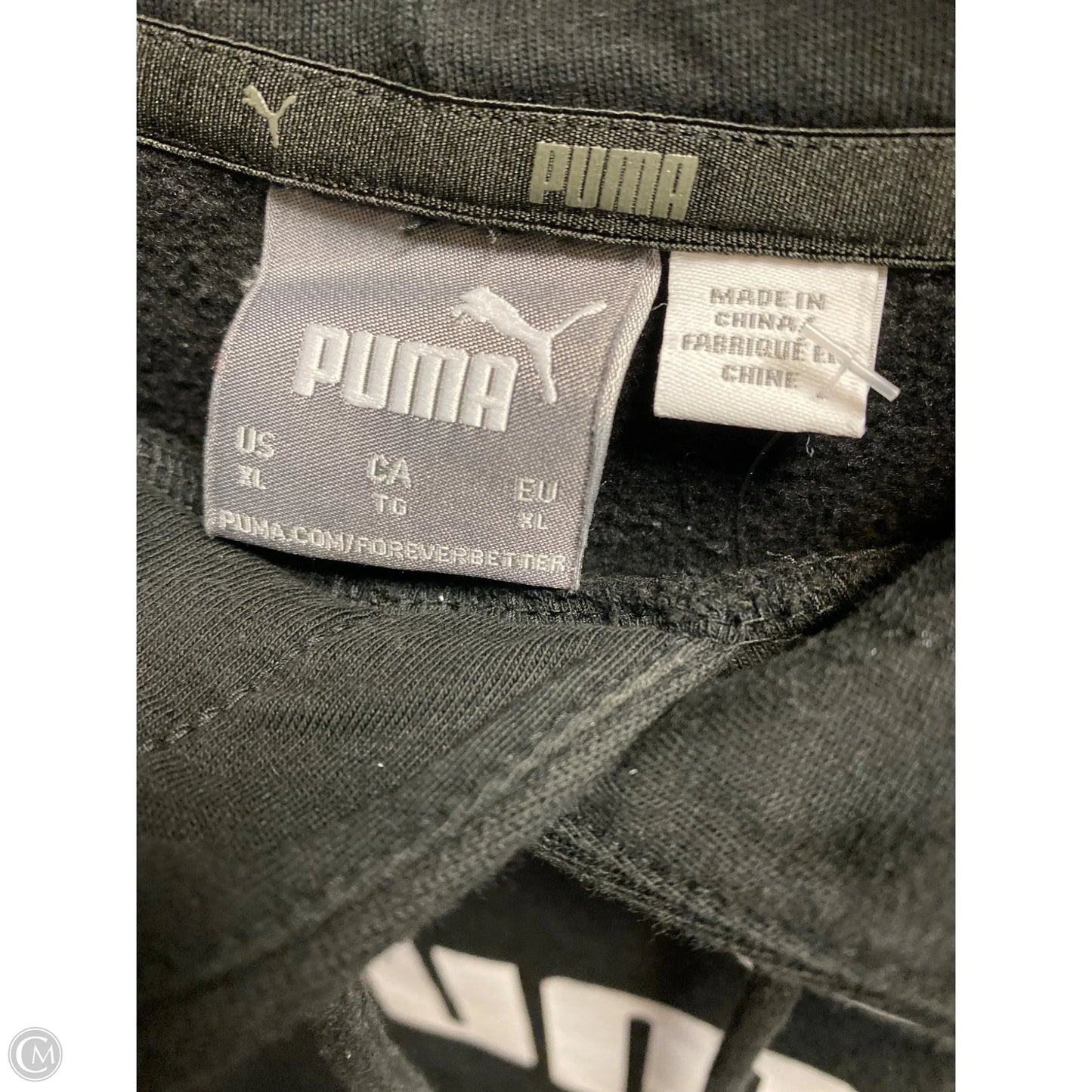 Athletic Sweatshirt Hoodie By Puma In Black, Size: Xl