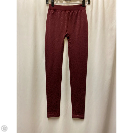 Pants Leggings By Pink Rose In Maroon, Size: M