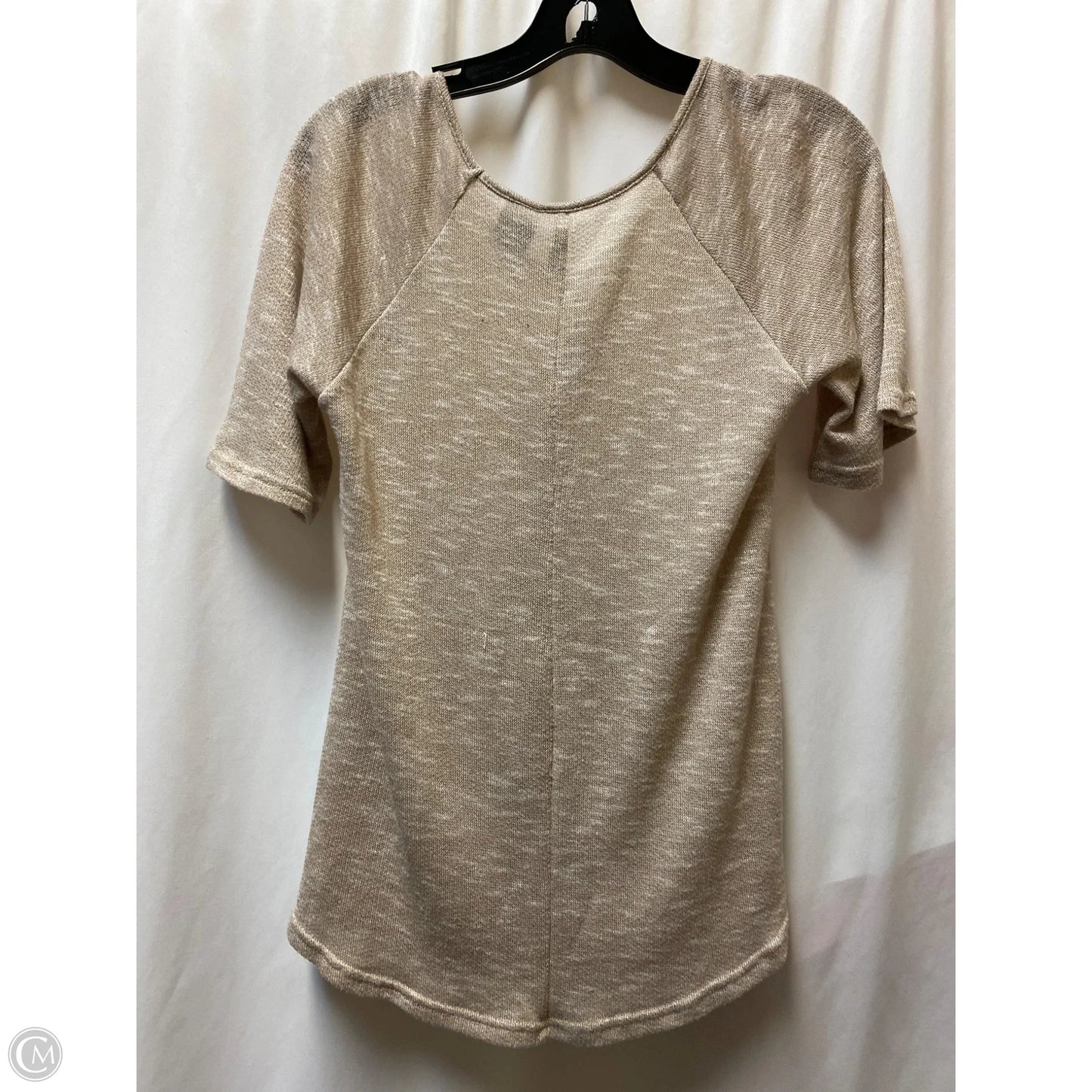 Sweater Short Sleeve By New Directions In Tan, Size: S