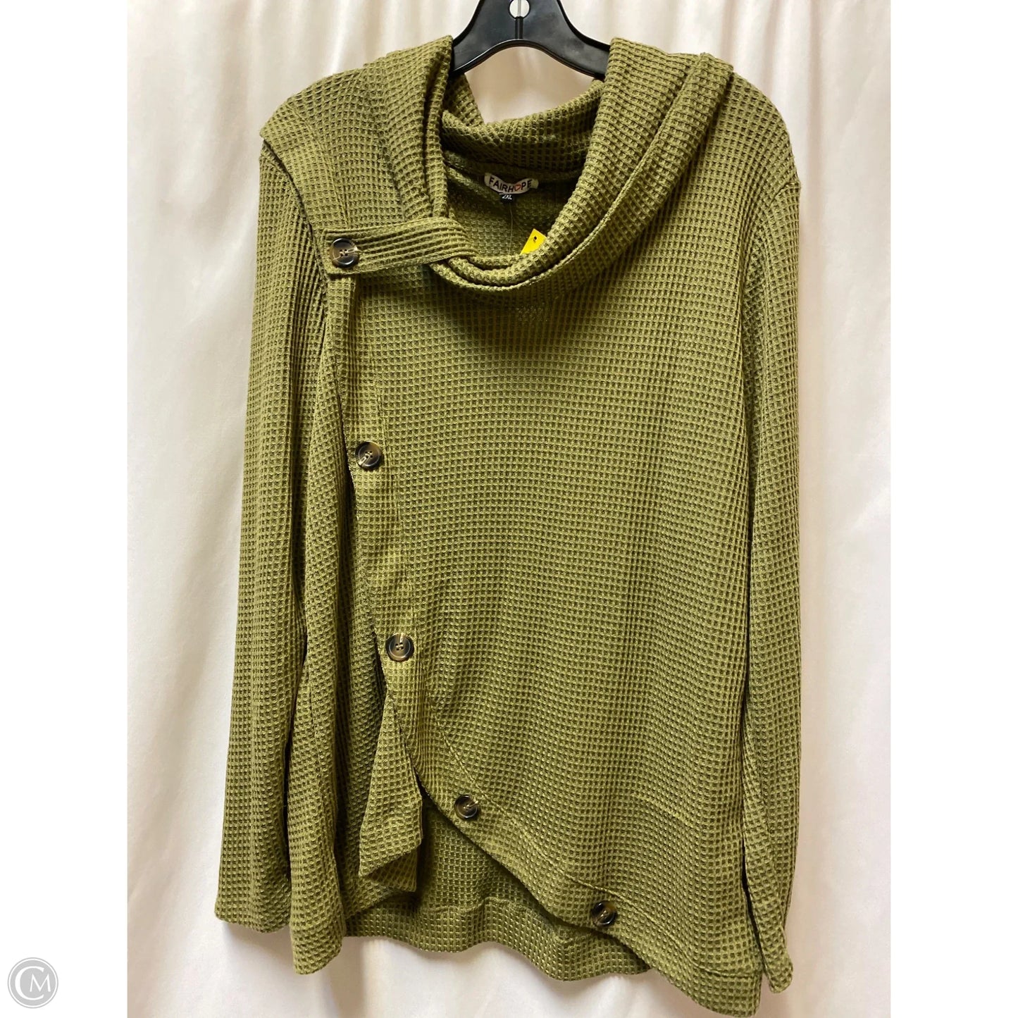 Top Long Sleeve By Clothes Mentor In Green, Size: 2x