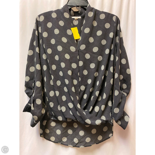 Top Long Sleeve By Pleione In Black, Size: M