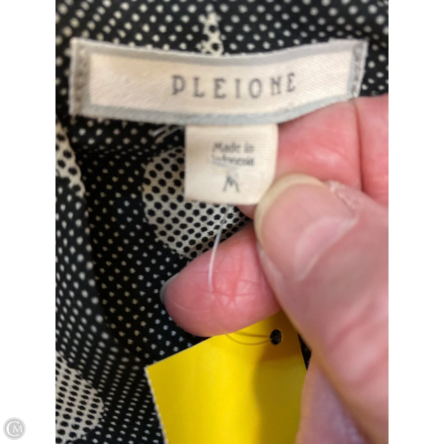 Top Long Sleeve By Pleione In Black, Size: M