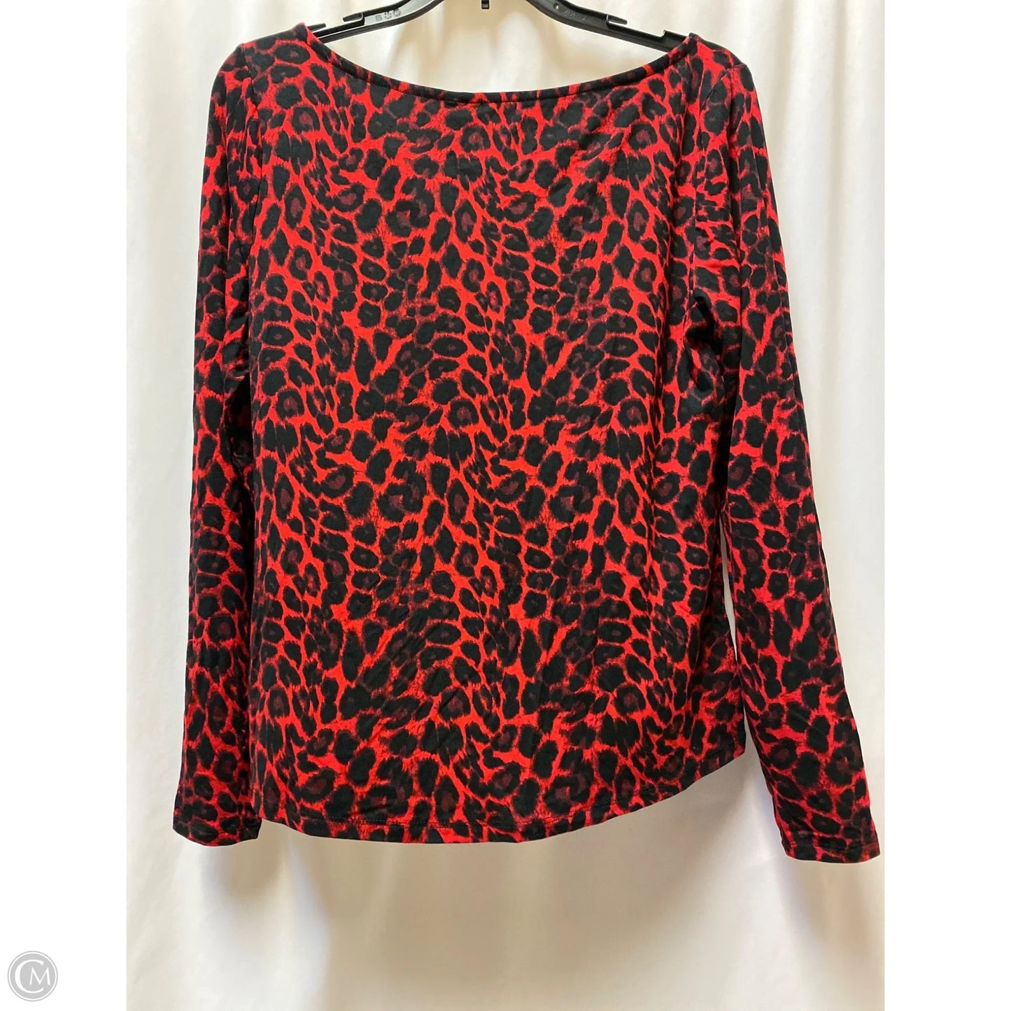Top Long Sleeve By Cato In Red, Size: M