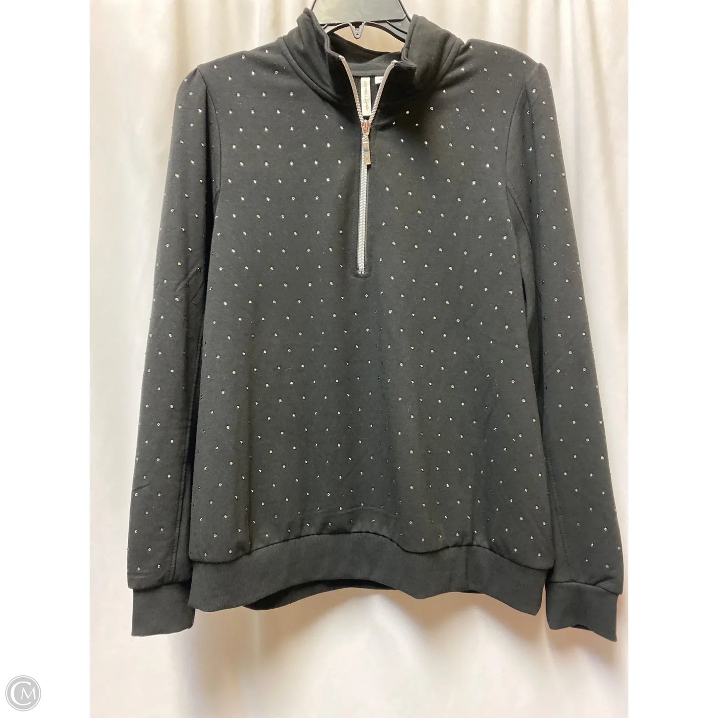 Sweatshirt Collar By Cato In Black, Size: L