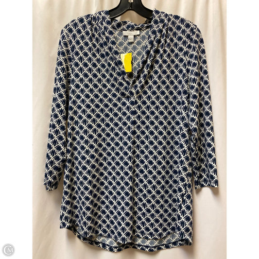 Top Long Sleeve By Charter Club In Navy, Size: M