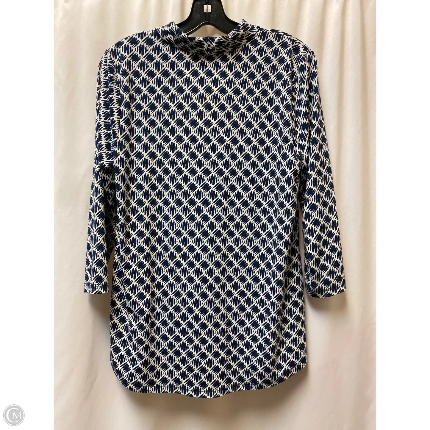 Top Long Sleeve By Charter Club In Navy, Size: M